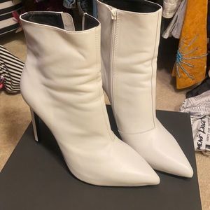White point booties size 10